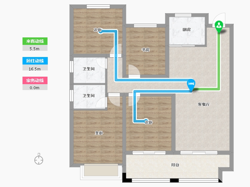 安徽省-滁州市-恒华名门一品-99.71-户型库-动静线