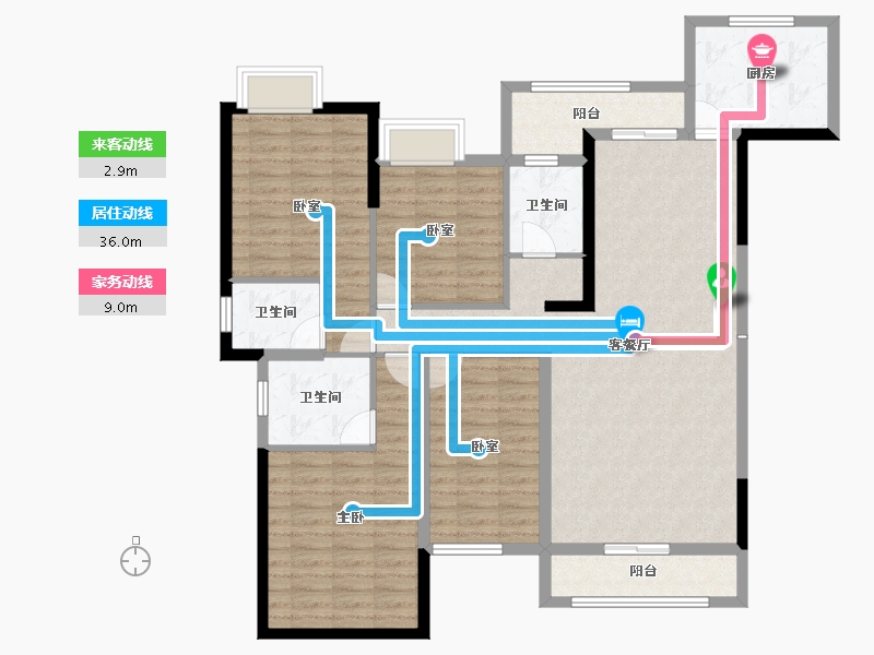 广东省-江门市-裕邦新外滩-123.20-户型库-动静线