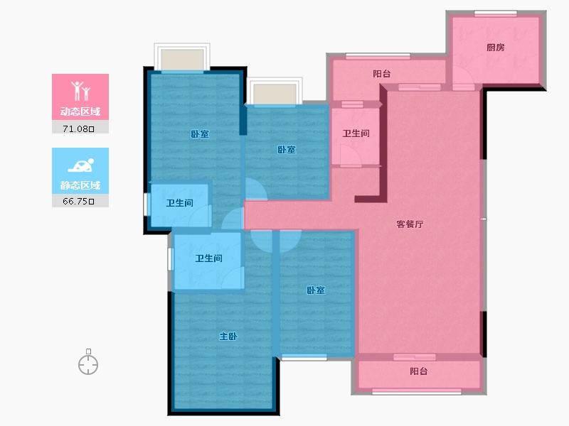 广东省-江门市-裕邦新外滩-123.20-户型库-动静分区