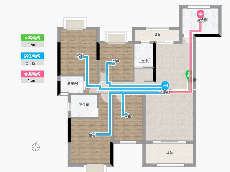 广东省-江门市-裕邦新外滩-119.56-户型库-动静线