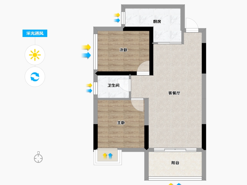 广西壮族自治区-桂林市-顺祥府-56.23-户型库-采光通风