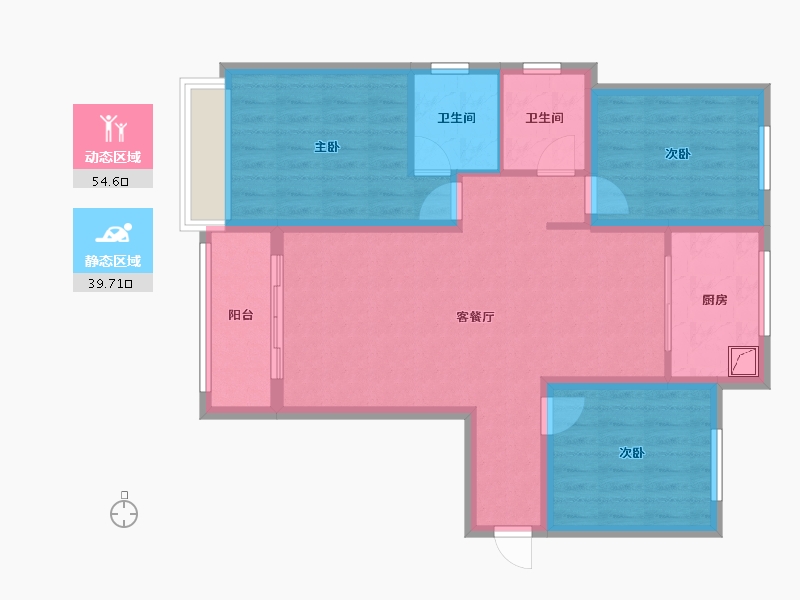 甘肃省-平凉市-金润花园-95.00-户型库-动静分区