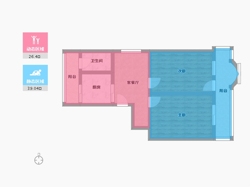 江苏省-徐州市-积翠新村-60.00-户型库-动静分区