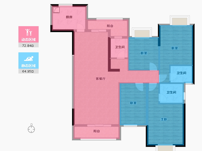 广东省-江门市-裕邦新外滩-123.20-户型库-动静分区