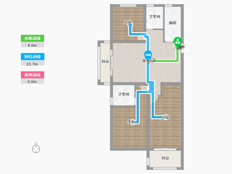 安徽省-滁州市-恒华名门一品-101.15-户型库-动静线