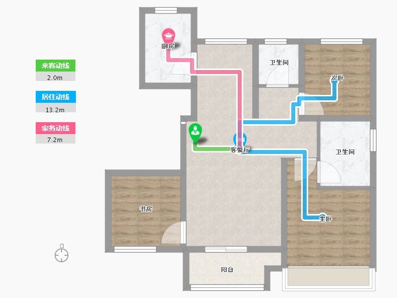 浙江省-湖州市-光明梦想城-84.01-户型库-动静线