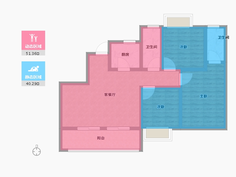 浙江省-湖州市-新都泰和府-80.81-户型库-动静分区