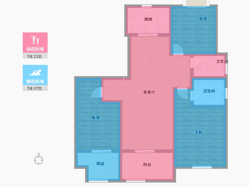 江苏省-镇江市-天怡·天瑞宸-103.20-户型库-动静分区