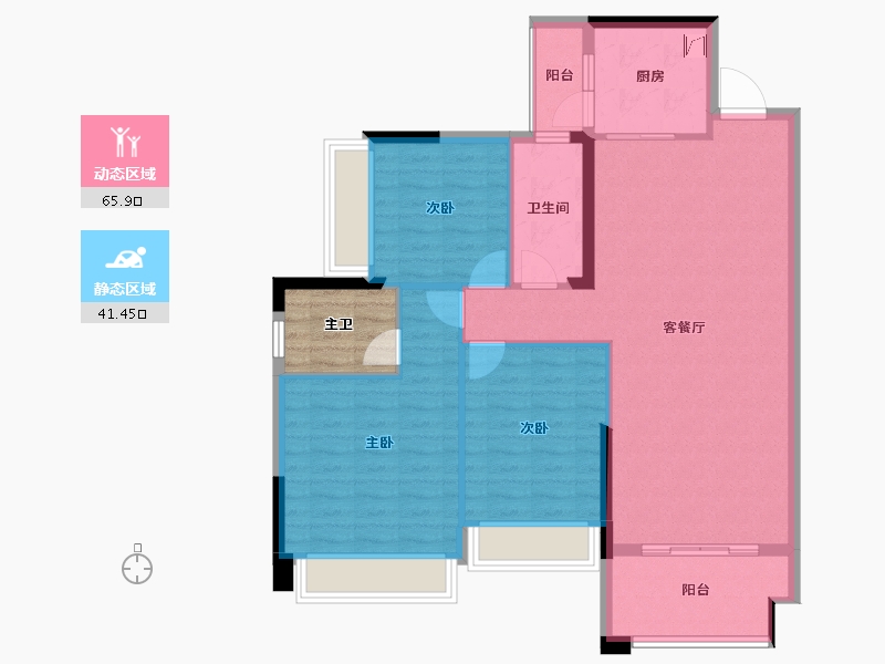 广东省-云浮市-​尚东世纪-102.17-户型库-动静分区