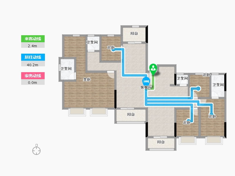 浙江省-湖州市-宝龙世家-177.60-户型库-动静线