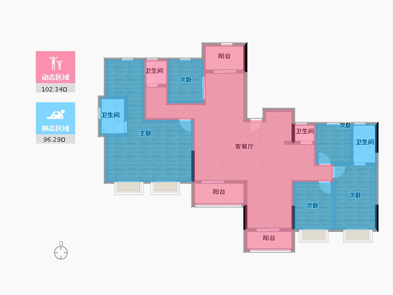 浙江省-湖州市-宝龙世家-177.60-户型库-动静分区