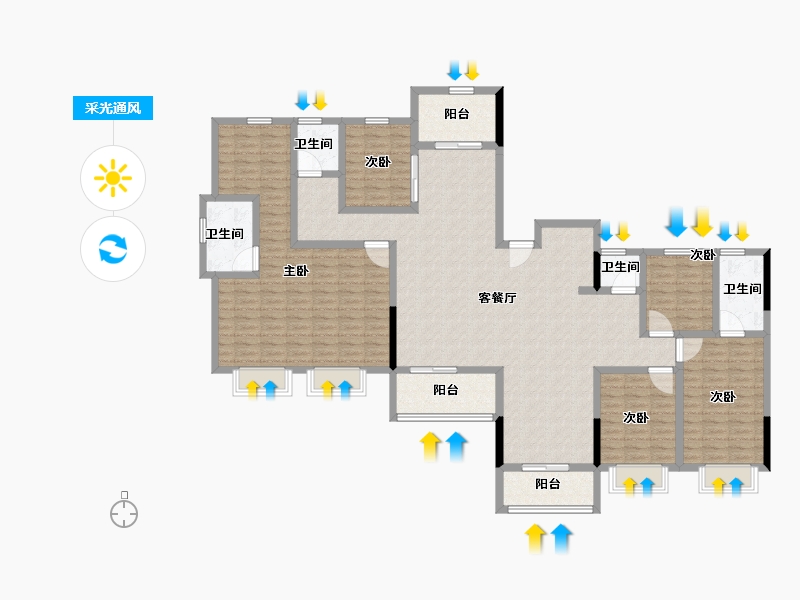 浙江省-湖州市-宝龙世家-177.60-户型库-采光通风