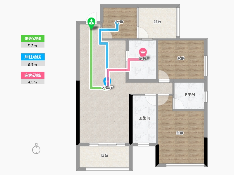 四川省-成都市-瀚城绿洲-87.39-户型库-动静线