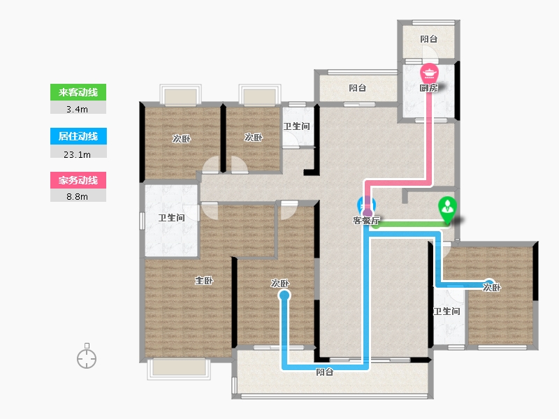 福建省-三明市-碧桂园-216.00-户型库-动静线