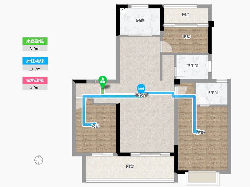 安徽省-滁州市-荣誉璟宸-96.00-户型库-动静线