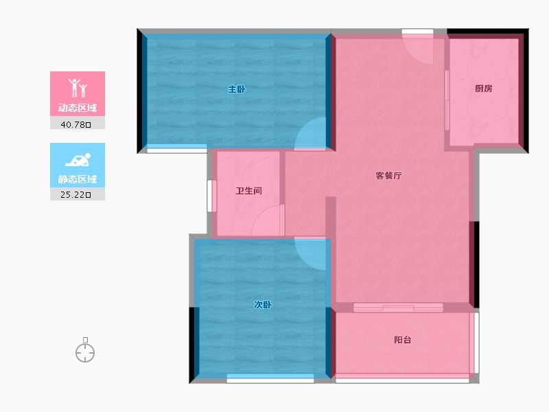 四川省-成都市-瀚城绿洲-59.01-户型库-动静分区