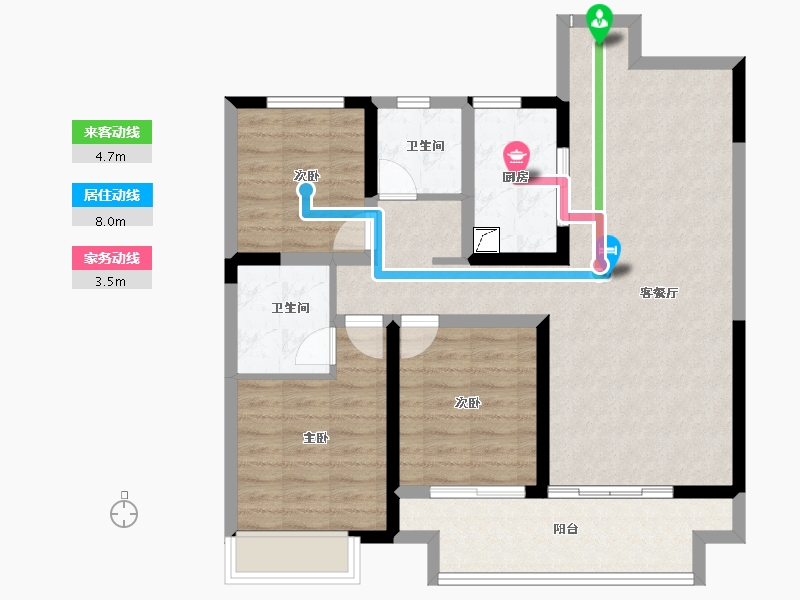 河南省-商丘市-帝和·云境-92.48-户型库-动静线