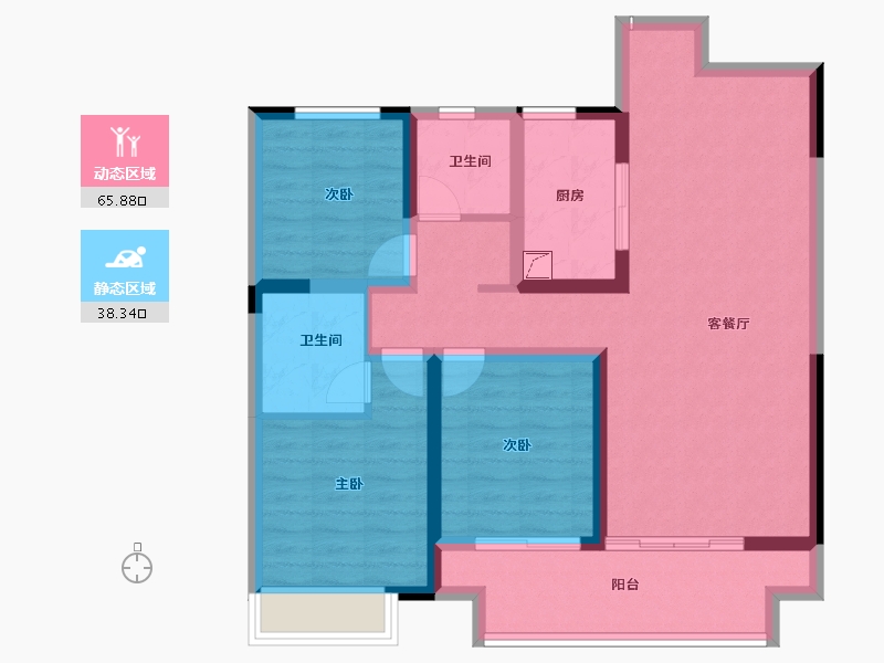 河南省-商丘市-帝和·云境-92.48-户型库-动静分区