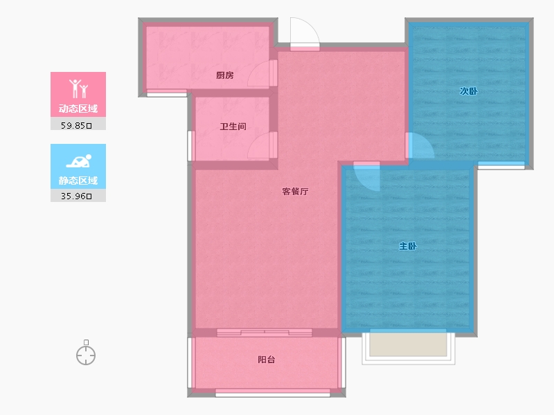 江西省-上饶市-湖城龙湾-86.00-户型库-动静分区