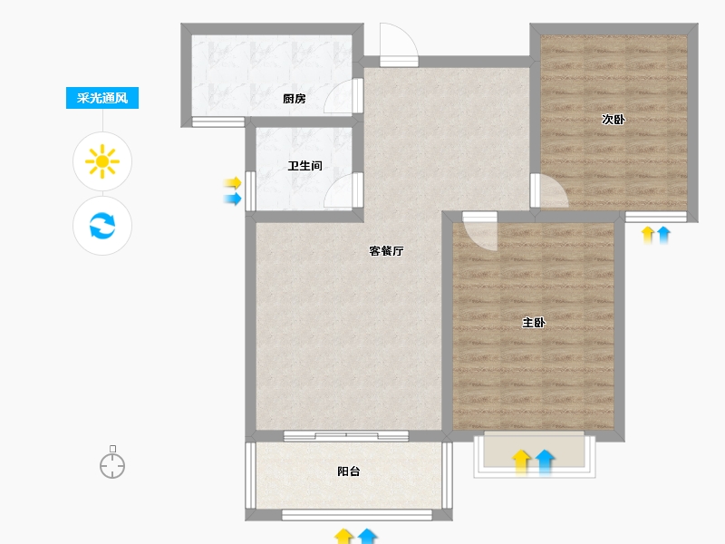 江西省-上饶市-湖城龙湾-86.00-户型库-采光通风