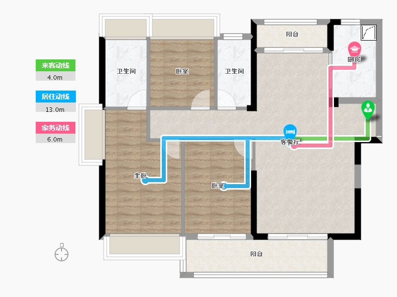 甘肃省-庆阳市-御江天府-95.21-户型库-动静线