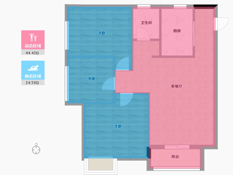 广西壮族自治区-桂林市-漓江大河坊-71.63-户型库-动静分区