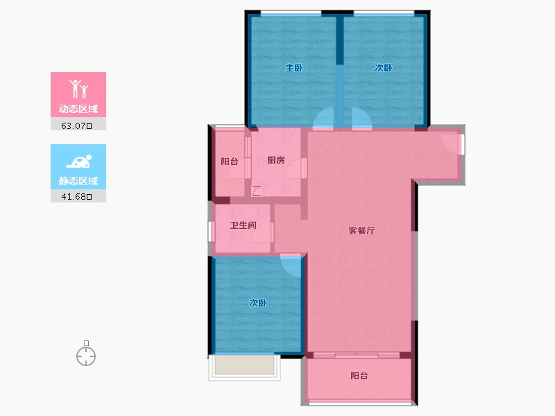 山西省-晋中市-五辰梧桐里-93.60-户型库-动静分区