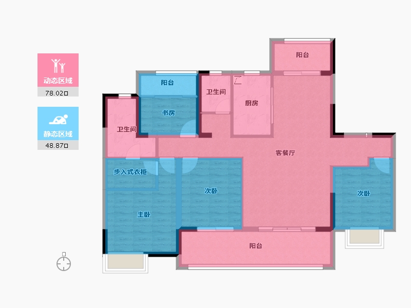 安徽省-滁州市-荣誉璟宸-113.59-户型库-动静分区