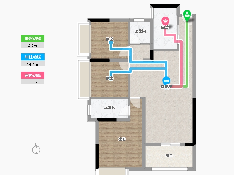 广西壮族自治区-柳州市-海雅柳江湾-83.47-户型库-动静线