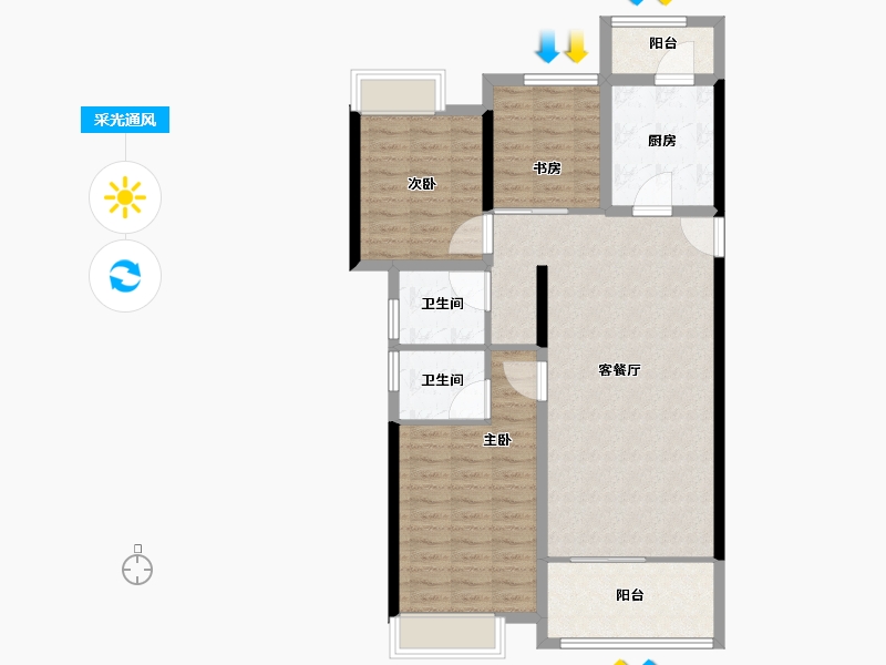 浙江省-湖州市-中建投悦湖名城-94.41-户型库-采光通风