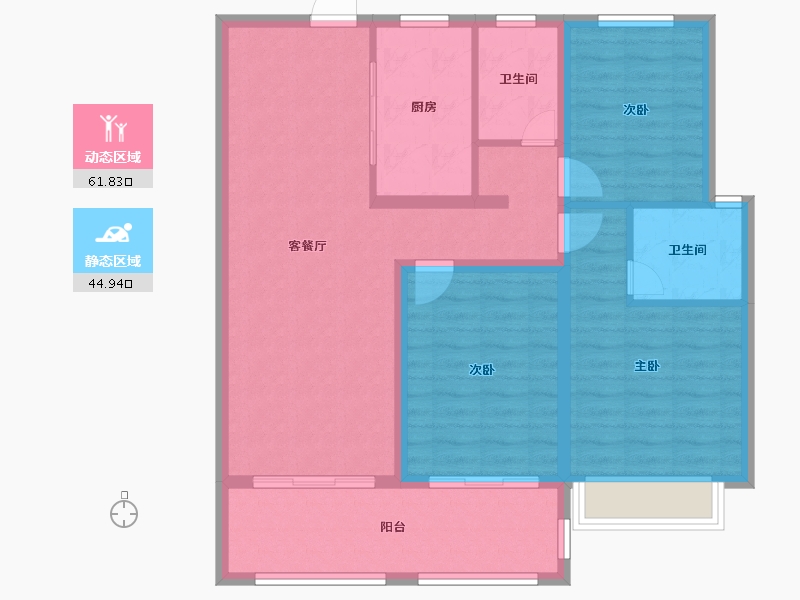 安徽省-滁州市-恒华名门一品-96.01-户型库-动静分区