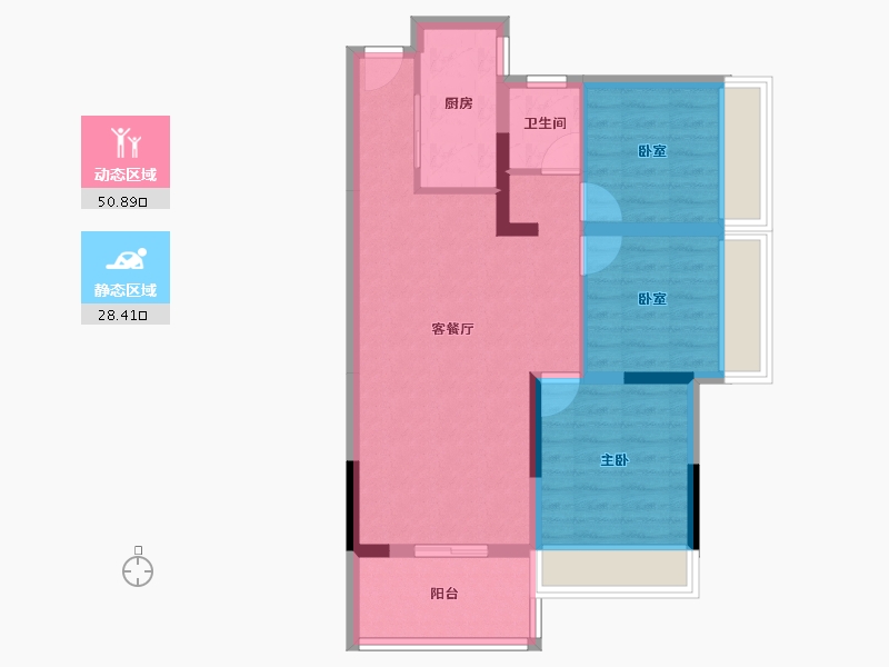 广西壮族自治区-柳州市-海雅柳江湾-70.48-户型库-动静分区