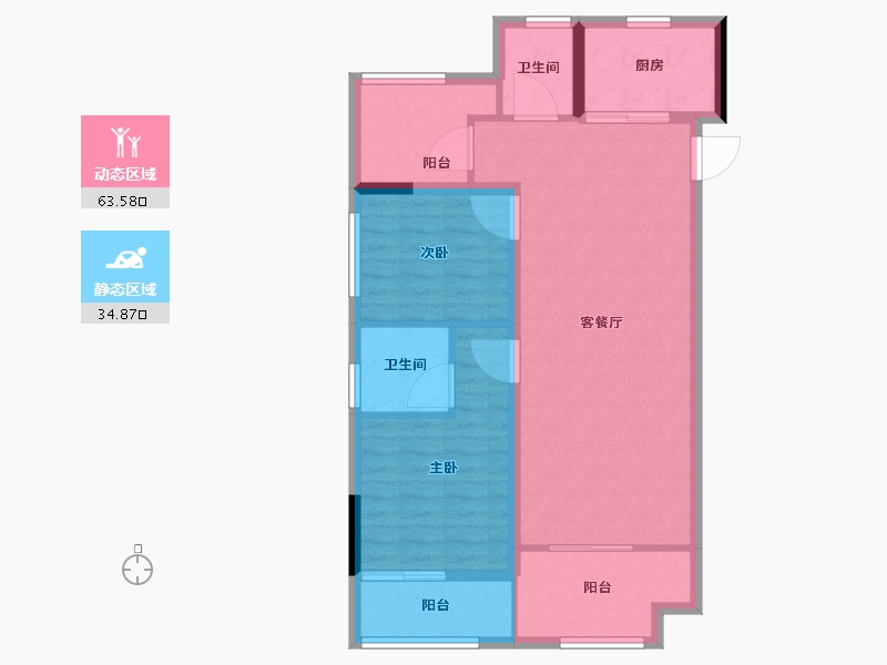 浙江省-湖州市-中建投悦湖名城-88.81-户型库-动静分区