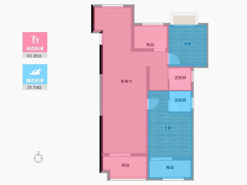 浙江省-湖州市-中建投悦湖名城-88.81-户型库-动静分区