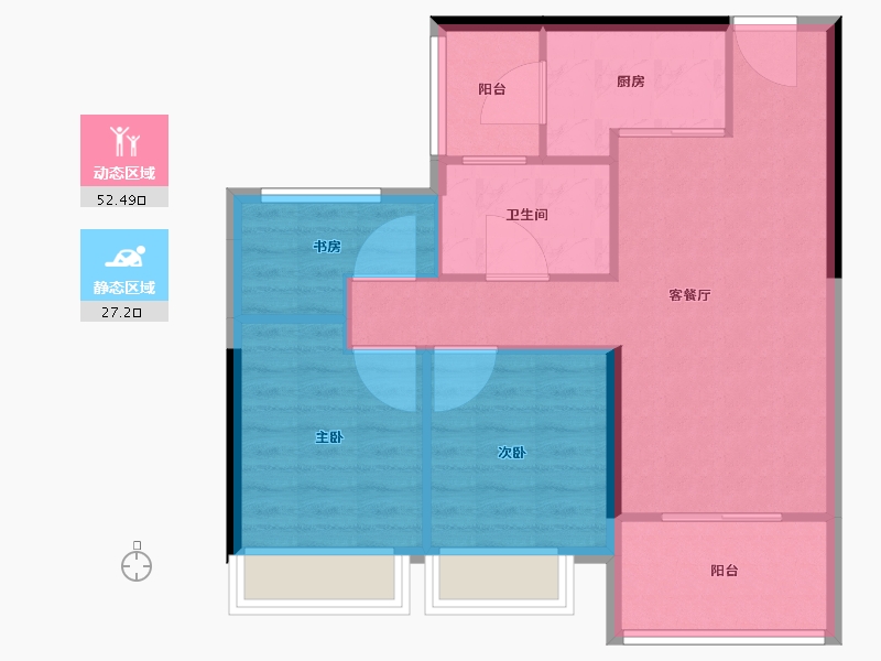 浙江省-湖州市-中建投悦湖名城-72.01-户型库-动静分区