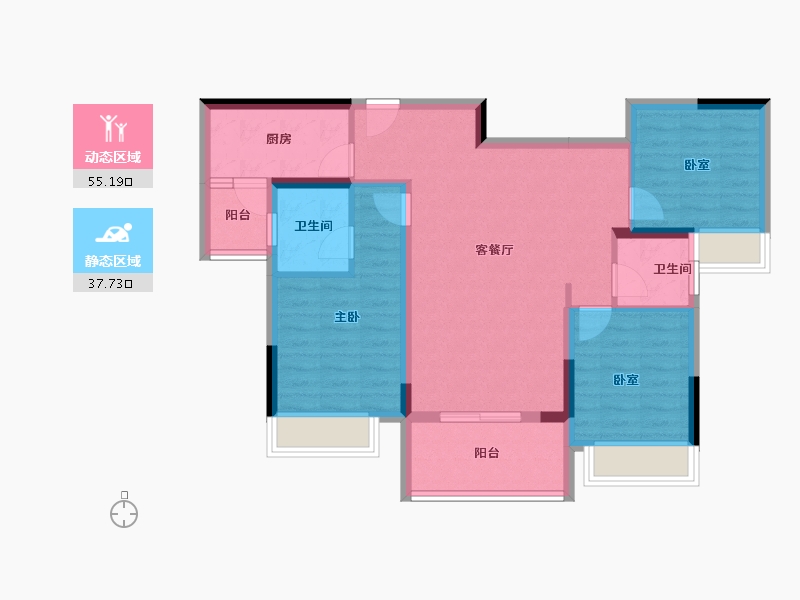 广西壮族自治区-柳州市-海雅柳江湾-82.60-户型库-动静分区