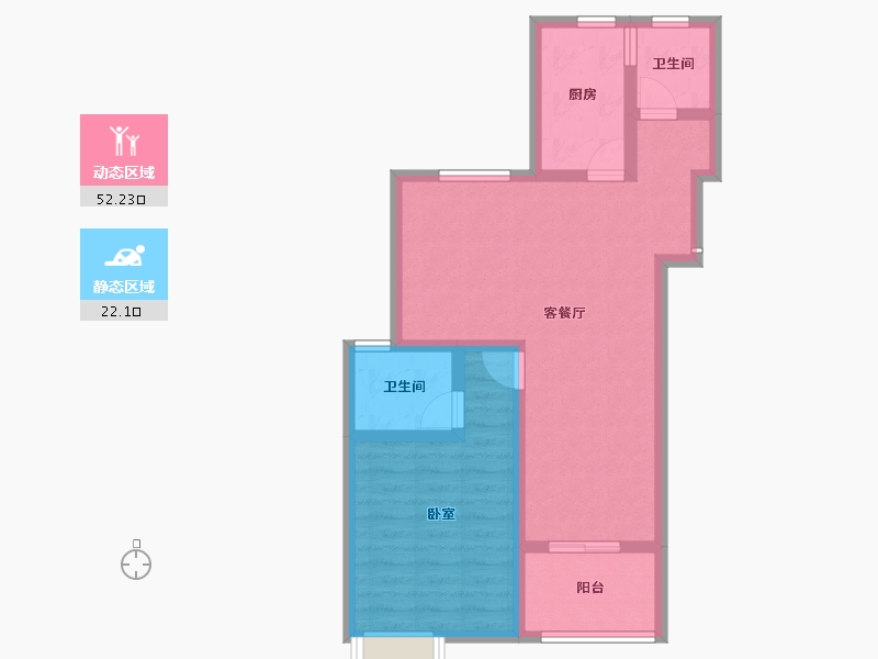 浙江省-湖州市-香溪丽舍丽园-65.69-户型库-动静分区