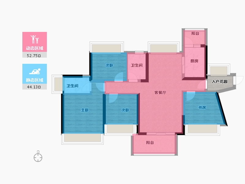 广东省-江门市-联合高峰汇-88.23-户型库-动静分区