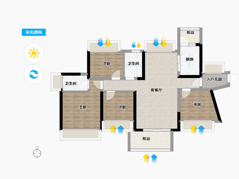 广东省-江门市-联合高峰汇-88.23-户型库-采光通风