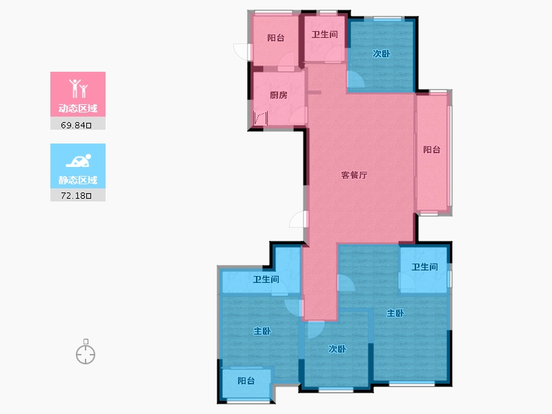 浙江省-湖州市-南浔城投頔塘府-128.00-户型库-动静分区