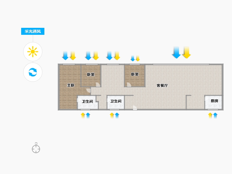 湖南省-长沙市-万科紫台-228.00-户型库-采光通风