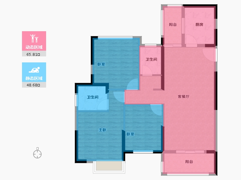 湖北省-宜昌市-映象江南-103.20-户型库-动静分区