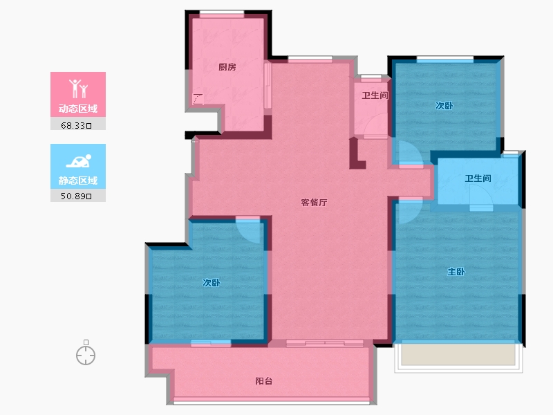 河南省-商丘市-信友天润公馆·樾府-106.38-户型库-动静分区