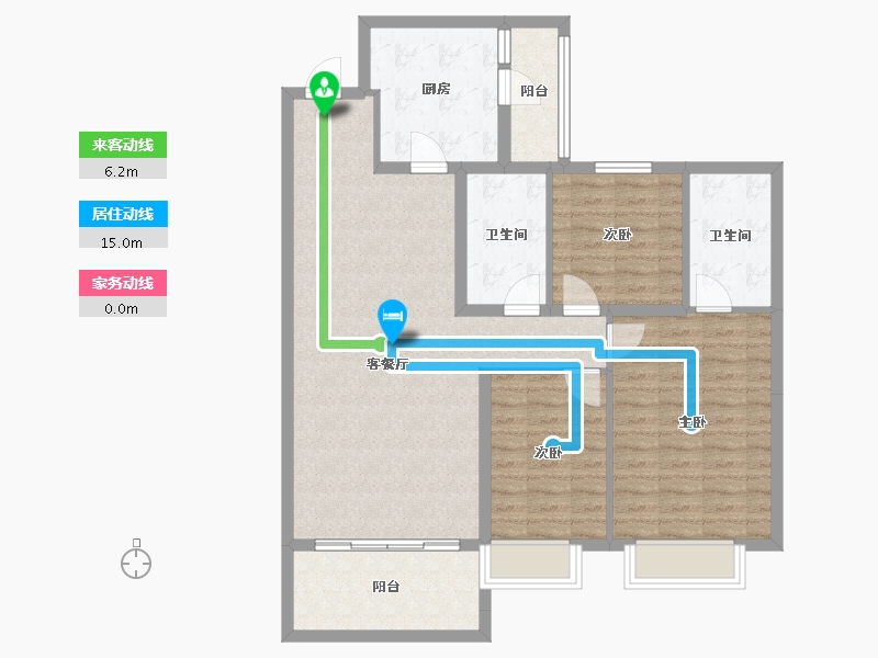 山东省-淄博市-淄博恒大林溪郡-101.22-户型库-动静线