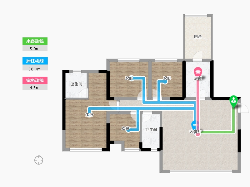 四川省-达州市-达州仁和公园国际-103.63-户型库-动静线