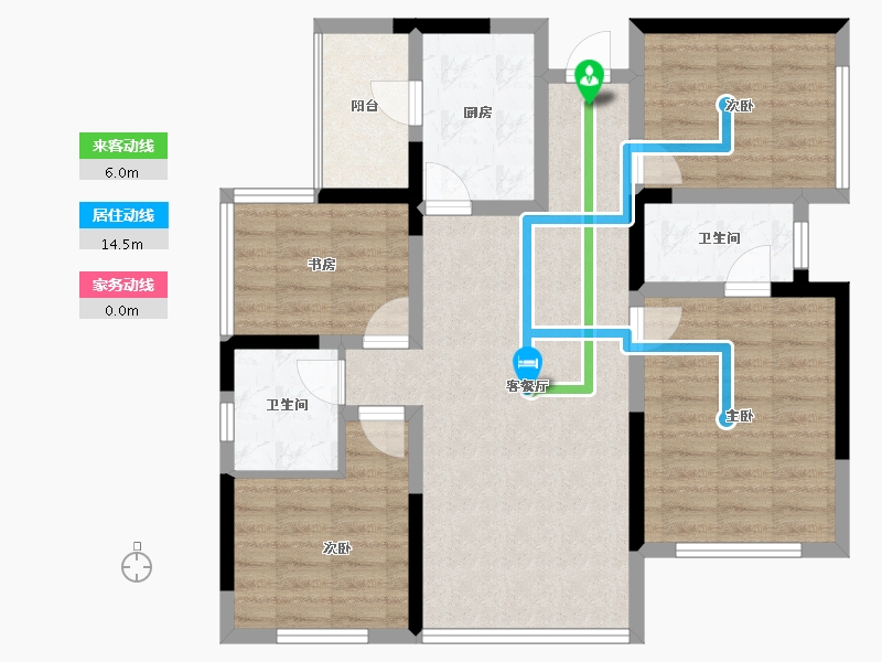 四川省-达州市-达州仁和公园国际-89.76-户型库-动静线