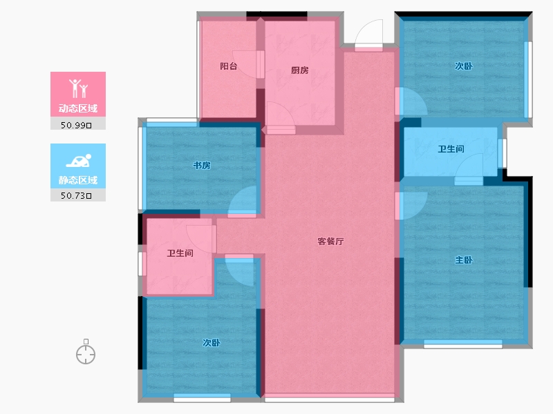 四川省-达州市-达州仁和公园国际-89.76-户型库-动静分区