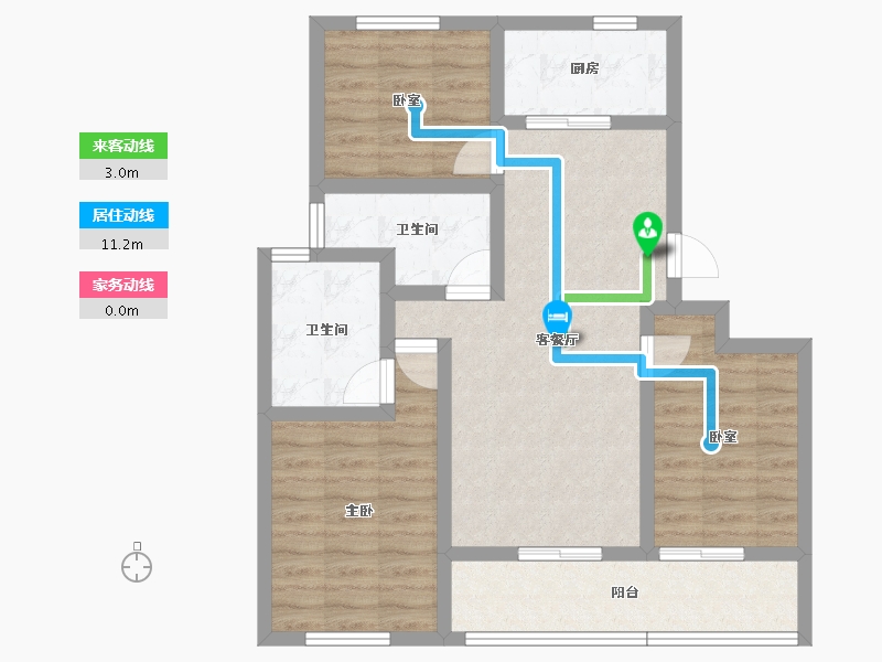 浙江省-湖州市-蓝城桂语兰庭-77.32-户型库-动静线