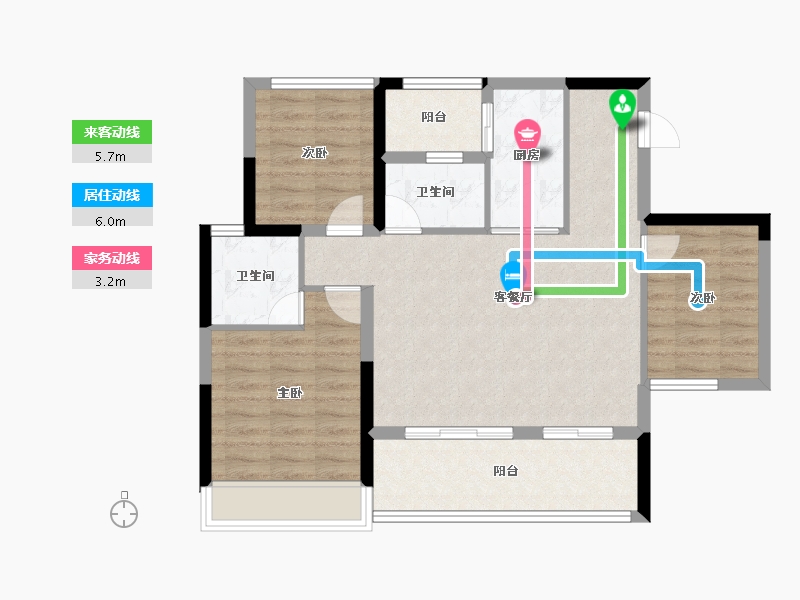 四川省-达州市-中迪·绥定府-83.31-户型库-动静线