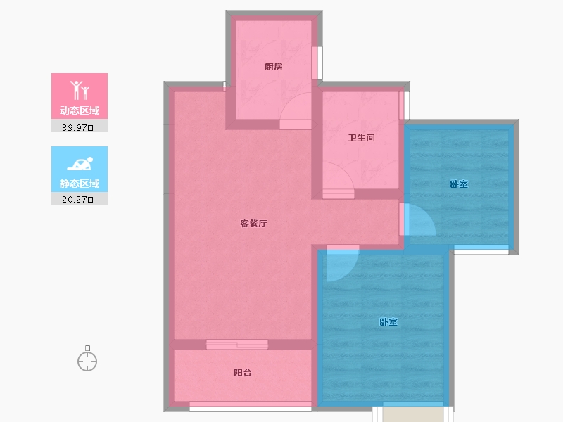 浙江省-湖州市-香溪丽舍丽园-52.60-户型库-动静分区